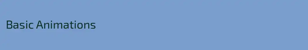 Basic Animations 